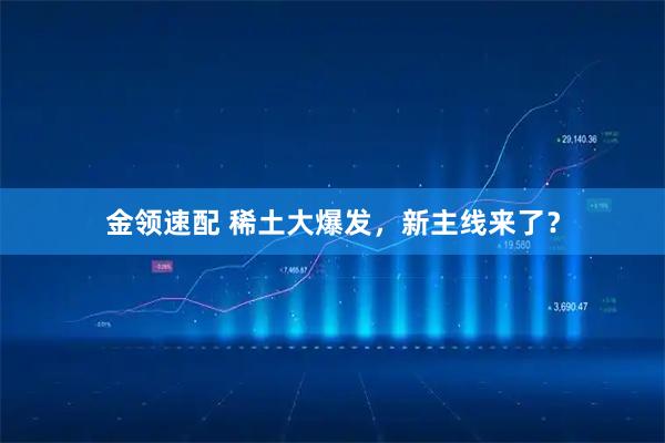 金领速配 稀土大爆发，新主线来了？
